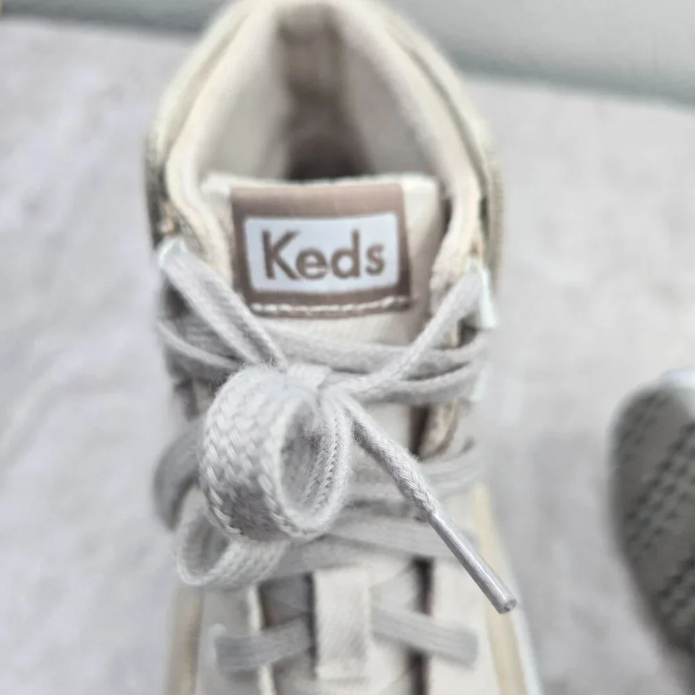 Keds Lace Up High Top Sneakers Tan Canvas Streetwear Casual Shoe Boots Size 7 - Picture 12 of 13